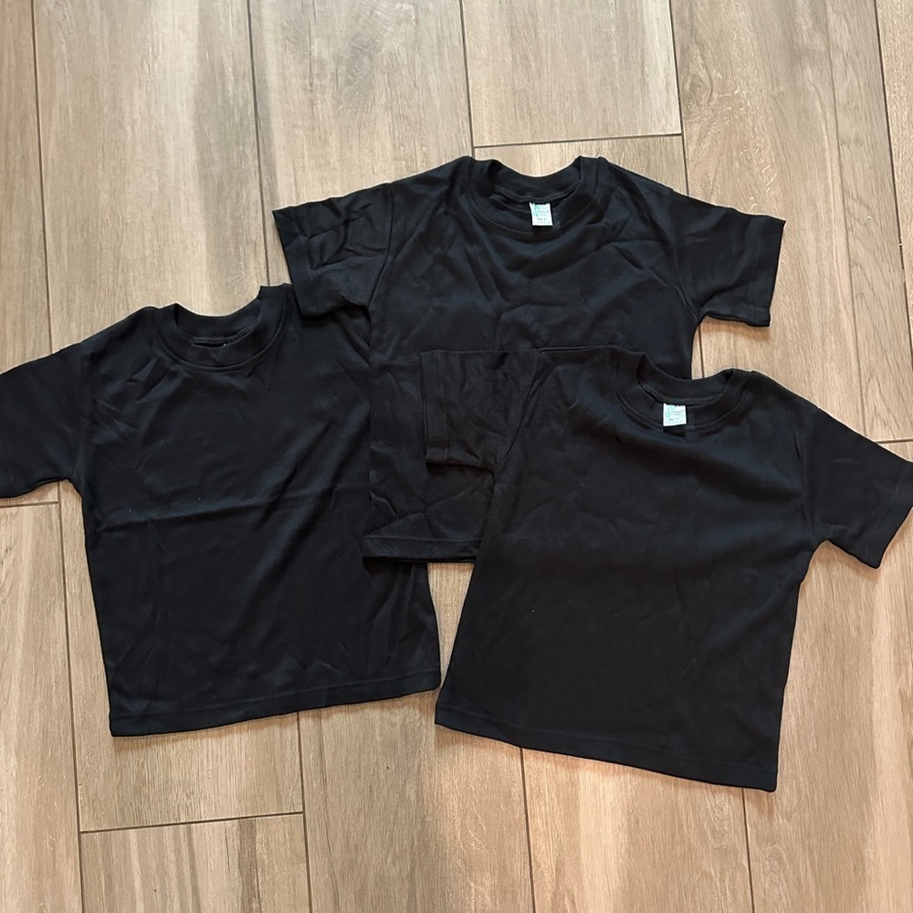 3 Unisex black tee never used.